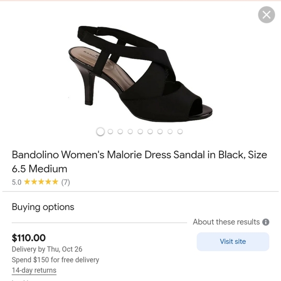 Strappy short black heels - Picture 7 of 7